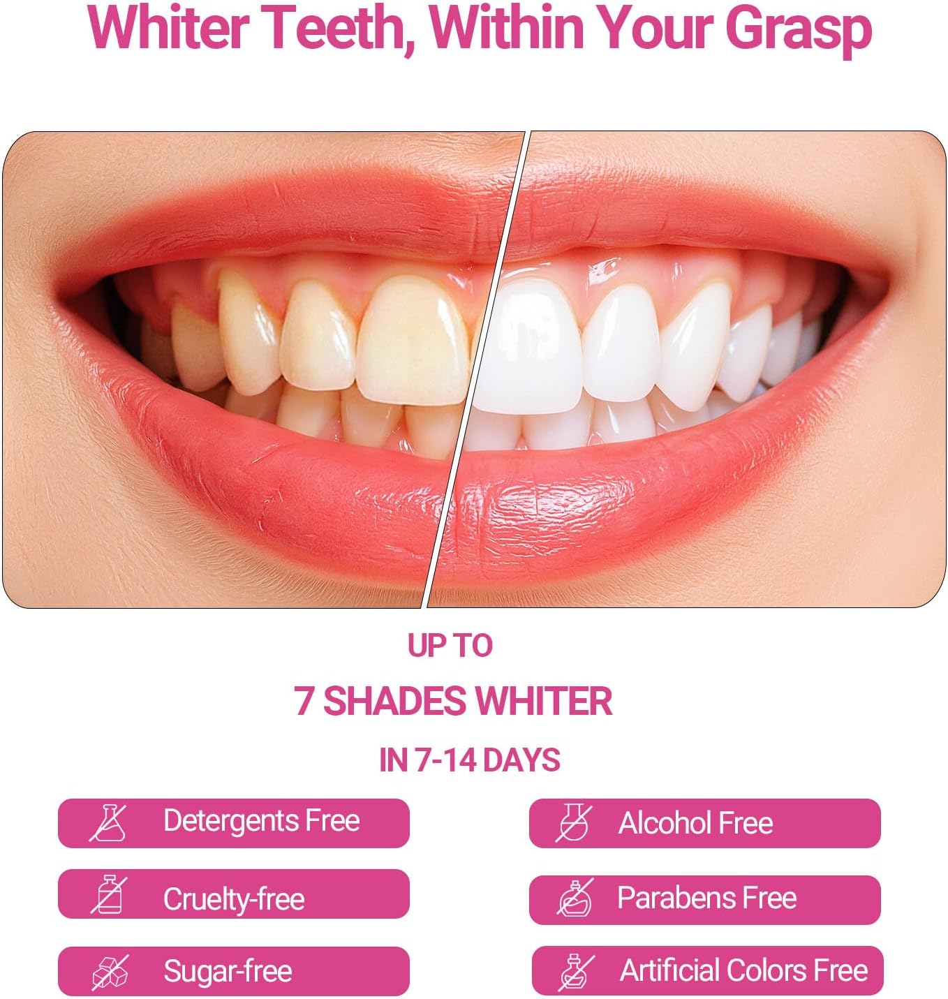 CALLSMILE Teeth Whitening Gel - Professional Strength Hydrogen Peroxide Formula, Tooth Stain Remover for White Teeth, Removes Tough Stains Coffee, Wine, Tea, Sensitive Teeth-Friendly, 2 oz Bottle