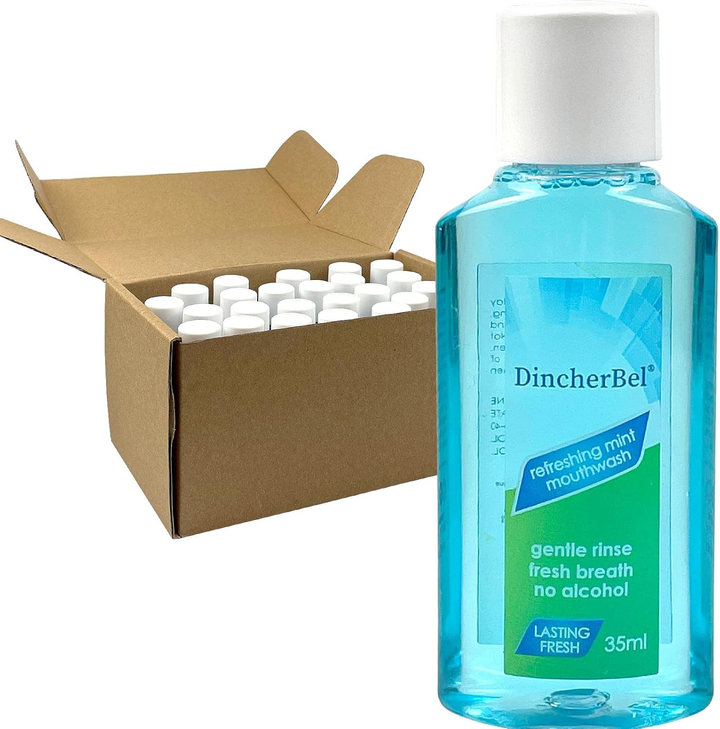 Mouthwash Travel Size, Portable Original Mint Mini Mouthwash Bulk, 35ml/1.2oz (24Pack, Mint)