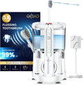 Electric Toothbrush with Water Flosser, Advanced 2.0 Flossing Toothbrush Combo in One with 5 Brush Modes & 3 Floss Speeds,500 ML Cordless,for Adults,Teeth, Gums, Braces, Dental Care,White
