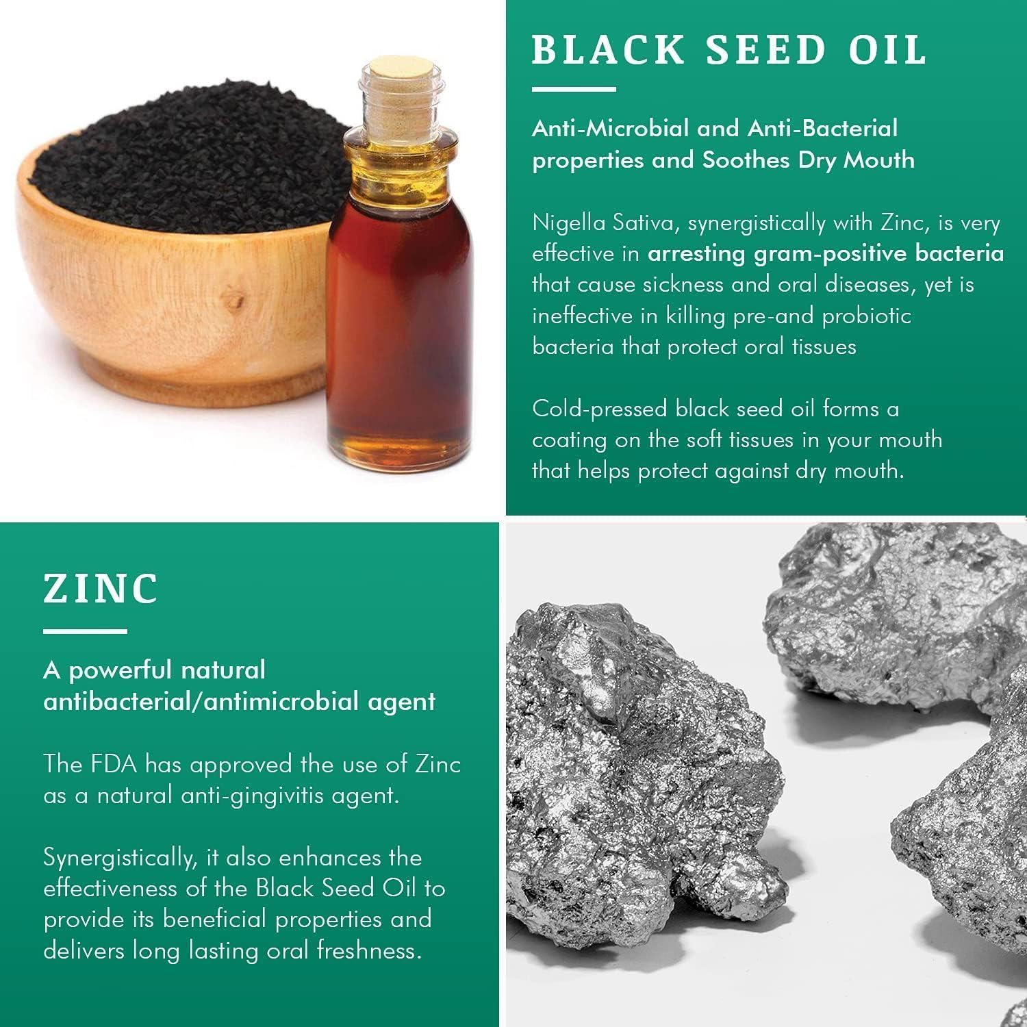 SprinJene Natural Toothpaste – Fluoride Free Clove & Mint Toothpaste for Healthy Gums & Fresh Breath – Gum Care with Patented Black Seed Oil & Zinc – Made in The USA (2 Pack)