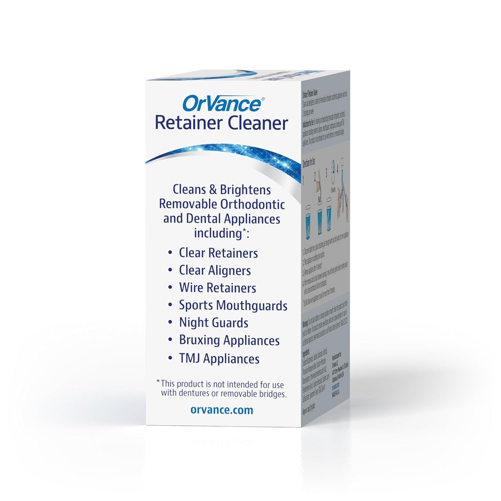 OrVance Retainer Cleaner Tablets (3 Month Supply) | Only 2 Cleanings Per Week Required | Removes Odors, Stains, Plaque for Invisalign, Mouth/Night Guards, and Removable Orthodontic Appliances