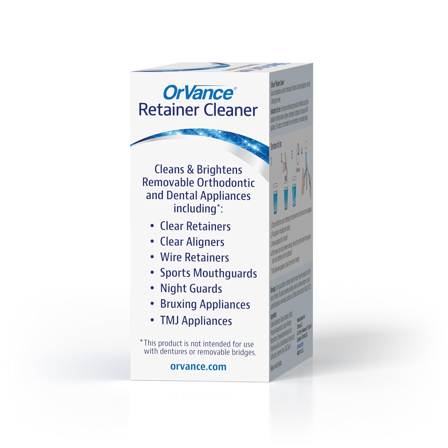 OrVance Retainer Cleaner Tablets (3 Month Supply) | Only 2 Cleanings Per Week Required | Removes Odors, Stains, Plaque for Invisalign, Mouth/Night Guards, and Removable Orthodontic Appliances