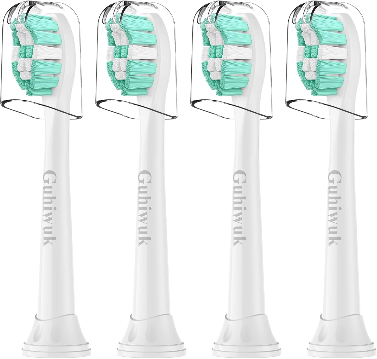 Toothbrush Heads for Philips Sonicare Replacement Heads, C2 Brush Head Compatible with Phillips Sonicare Click-on 4100 5100 6100 Electric Toothbrush, 4 Pack, White