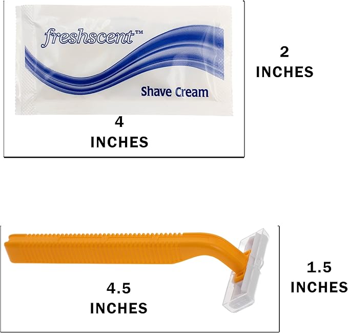 Moda West 96 Kits - Bulk Case of Wholesale Deluxe 11 Piece Toiletry Kit for Men, Women, Travel, Charity, Homeless Shelters, Shampoo, Toothpaste, Razor, Comb, Shaving Cream, Deodorant & More, 96 Packs