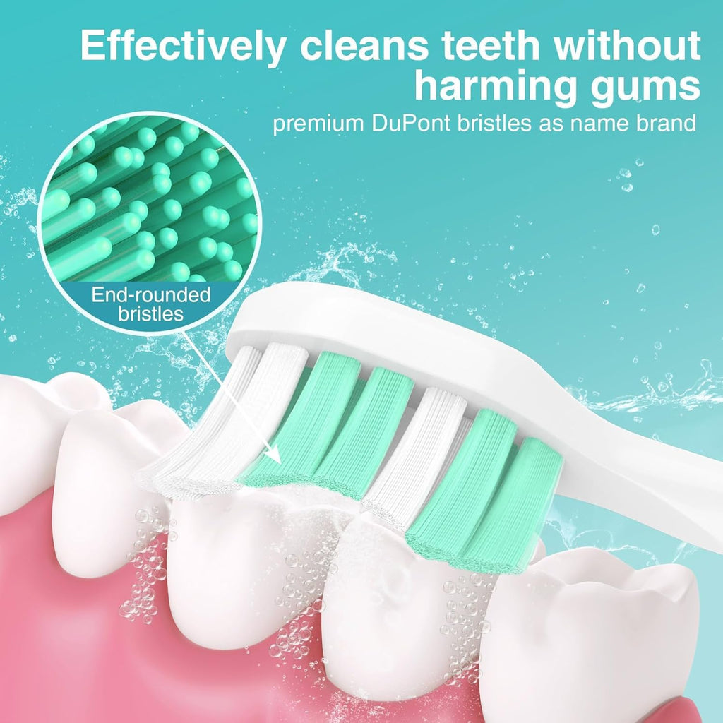 Toothbrush Replacement Heads for Philips Sonicare C2 Plaque ProtectiveClean 5300 6100 4100 DiamondClean Smart 9300 9900 ExpertClean 7500 Click-on Handles Electric Toothbrushes, 10 Count