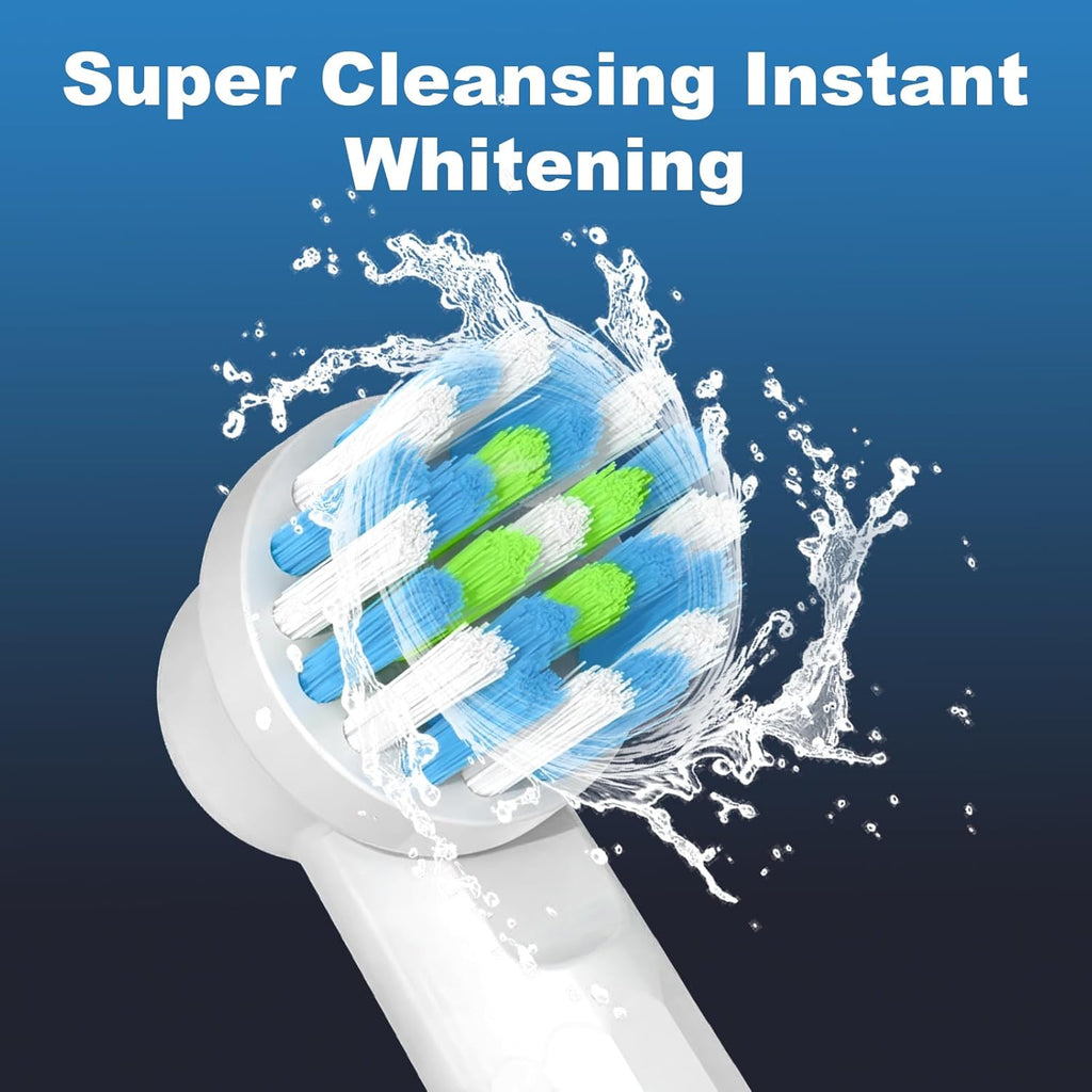 12 Pack Replacement Heads Compatible with Oral B Pro 1000/Genius X/Smart 1500 for Teeth Clean, Toothbrush Brush Heads Compatible with Oral B Electric Toothbrush (White)