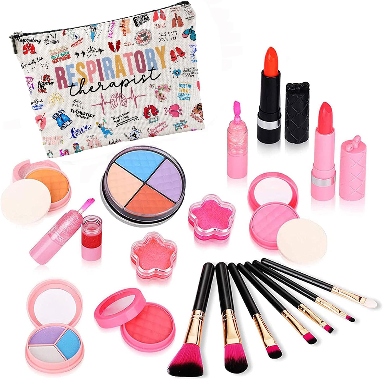 Respiratory Therapist Gifts Makeup Bag Respiratory Therapist Gifts RT Gift for Women Work Adult Humor Employee Pulmonology Nurse Coworker Graduation Birthday