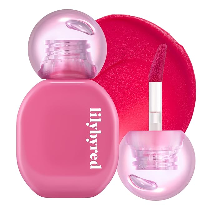 lilybyred Balming Dewy Tint | Korean Semi-Glow Lip Stain, Velvet to Soft Glow Texture, Sheer Buildable Color, Moisturizing & Lightweight, Natural Flush Look, Non-Sticky, 0.21 oz. (06 Topping Cherry)