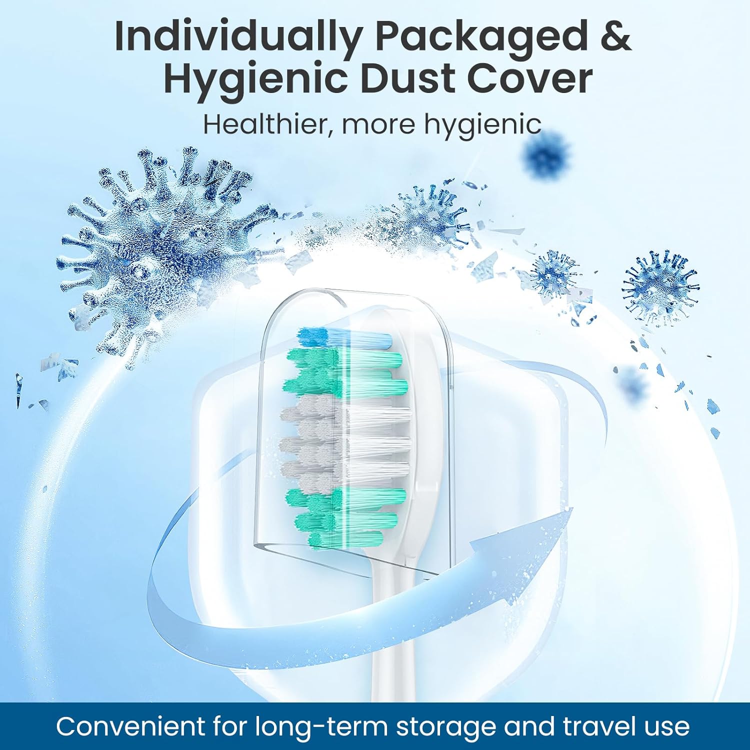 Replacement Toothbrush Heads 10 Pack Compatible with AquaSonic Black Series, Vibe Series Electric Toothbrush, White