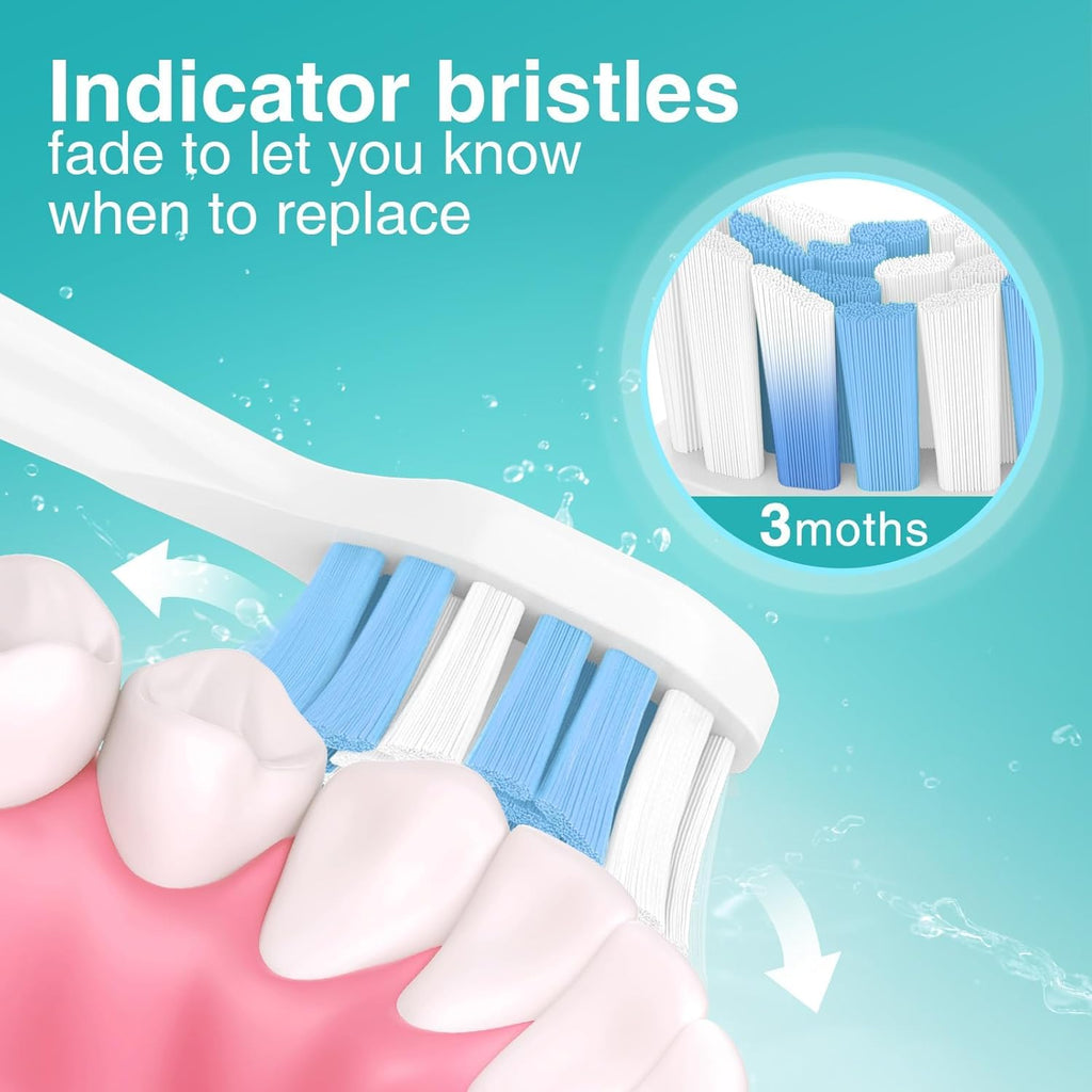 Toothbrush Replacement Heads for Philips Sonicare C2 Plaque ProtectiveClean 5300 6100 4100 DiamondClean Smart 9300 9900 ExpertClean 7500 Click-on Handles Electric Toothbrushes, 10 Count