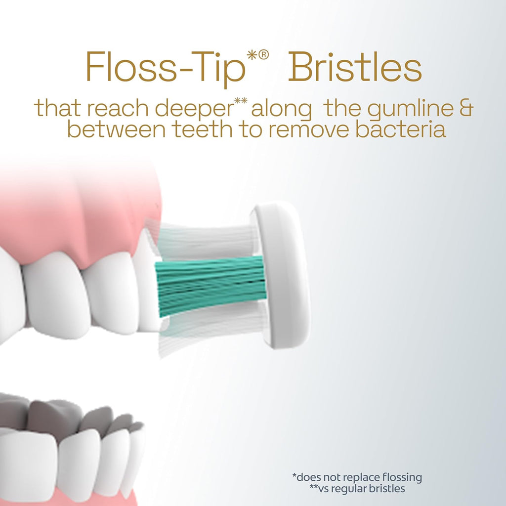 Colgate Total Battery Replacement Toothbrush Heads Pack, Fits Any Total Battery Powered Toothbrush, White, 2 Pack