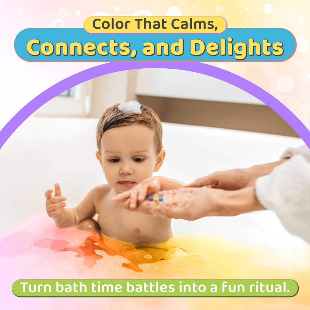Color MyBath – Bath Color Tablets for Kids, 300 Count Jar – Color Changing, Non-Toxic, Non-Staining, Fragrance-Free – Mix Your Own Rainbow, Fun & Educational – Made in USA (1-Pack)