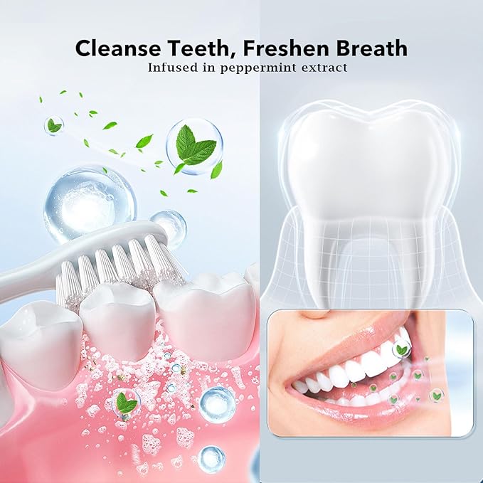 Purple Toothpaste Tabets for Color Corrector, Teeth Whitening, Fresh Breath, Remineralizing Travel Toothpaste Tabs, Enamel-Safe, Fluoride & Plastic Free, 60 Count