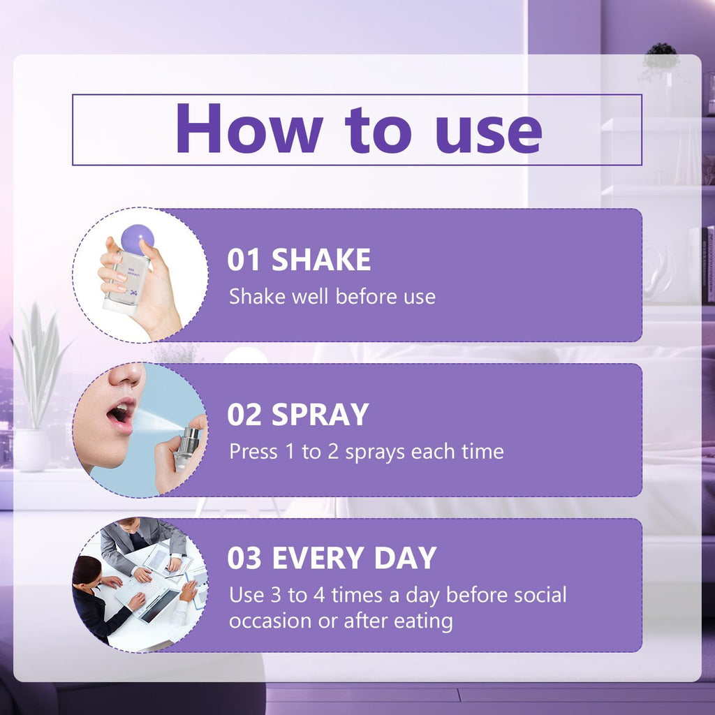 Probiotic Oral Spray for Long-Lasting Freshness, Alcohol-Free Oral Spray with Probiotics for Breath Care, Promotes Oral Health, Convenient Travel-Sized Breath Spray (20 ml / 0.68 oz)