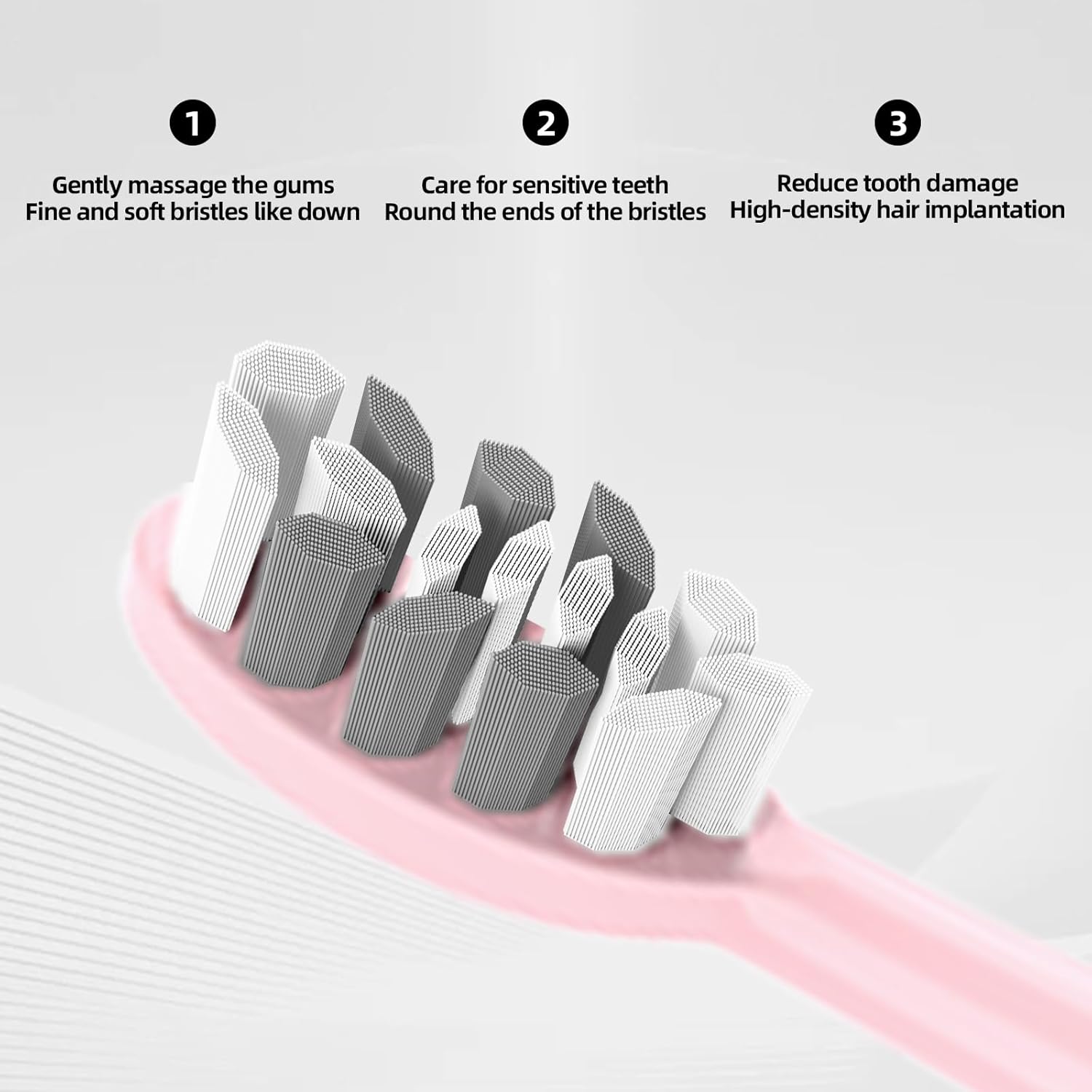 Adult Sonic Electric Toothbrush with 10 Brush Heads, Travel case, and Wall Bracket, Suitable for Both Adults and Children, IPX8 Waterproof, USB Charging, 42000VPM, Pink