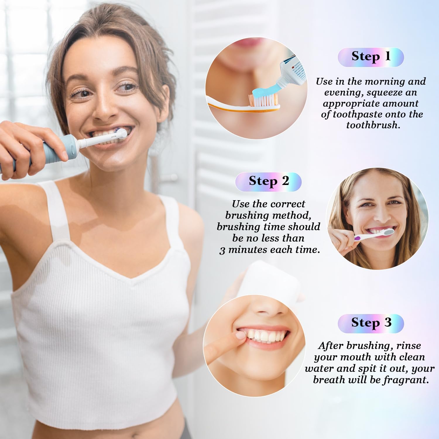 Niacinamide White Toothpaste, Niacinamide Whitening, Complete Care Toothpaste, Remove Tooth Stains, Repair and Protect Teeth, Natural Peppermint