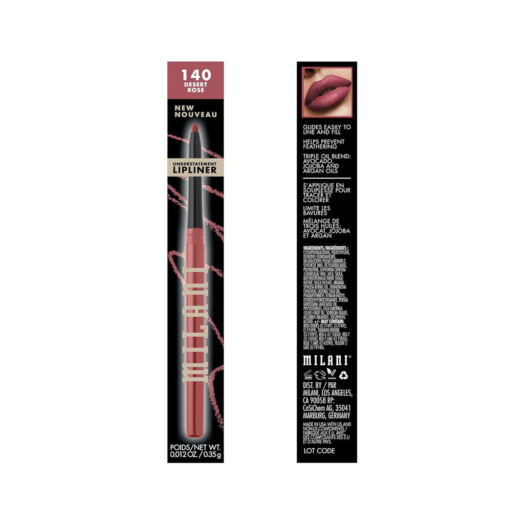 Milani Understatement Lipliner Pencil - Highly Pigmented Retractable Soft Lip Liner Pencil, Easy to Use Lip Makeup