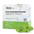TCS Fresh Dental Appliance Cleaner, 24 Count Professional Strength Concentrated Cleanser Powder - Flexible Partial Cleaners, Denture Cleaner & Dental Night Guard Cleaner, Mint Flavor (6 Month Supply)