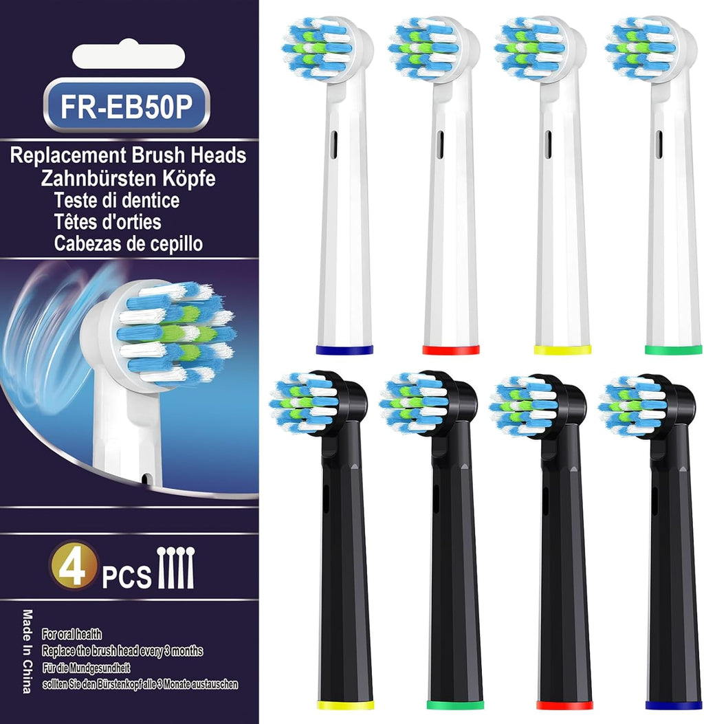 Replacement Toothbrush Heads Compatible with Oral B Pro 1000 Electric Toothbrush,Professional Clean,Gentle on Gums, Brush Head Refills for Genius/Smart/Vitality Series,8 Count