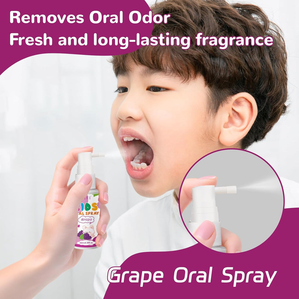 PEGO Kids Oral Spray - Fresh Breath for Children & Toddlers, Fruit-Flavored Oral Care Spray, Easy to Use, Perfect for Home & Travel for Baby's Daily Oral Care (1Pack, Grape)