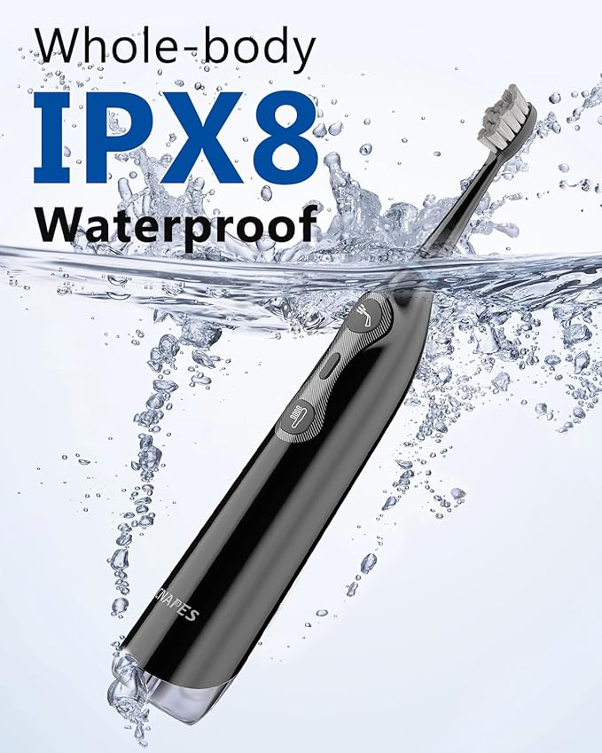 Electric Toothbrush with Water Flosser 3-in-1 Combo, Oscillating & Vibrating Dual Action Flossing Toothbrush, Portable, Clean Plaque& Teeth, 5 Brush Heads, Sonic Electric Toothbrush for Adults