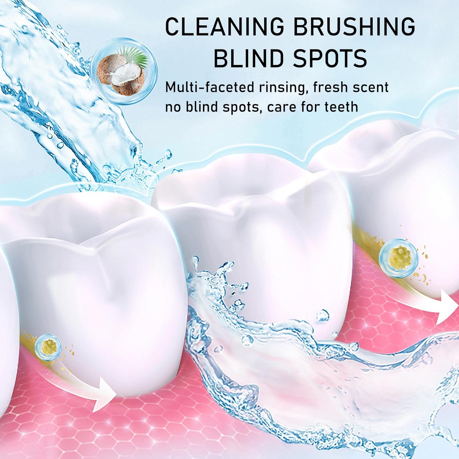 Mini Mouthwash Travel Size,Coconut Flavor Portable Individual Travel Mouth Wash for Fresh Breath, Refreshing Long Lasting Gentle Oral Care Mouthwash Packs(Pack of 20)