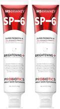 SP-6 Probiotic Whitening Toothpaste - Enhanced Formula with 6 Probiotics for Teeth Whitening and Gum Health - Enamel-Safe, Fluoride-Free, Fresh Mint Flavor, 4.6oz (2)