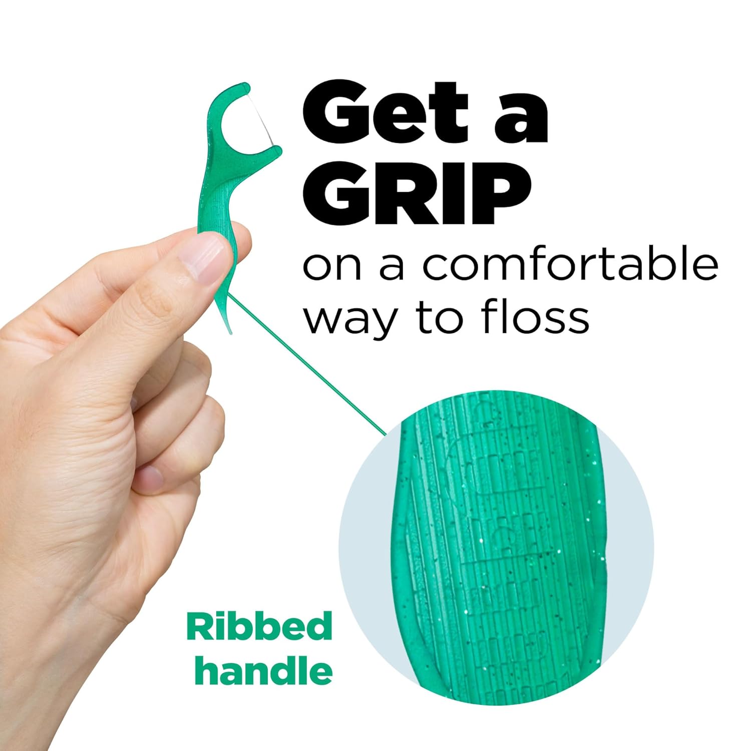 GUM Professional Clean Floss Picks - Extra Strong Shred-Resistant Floss, Easy Grip Handle - Dental Flossers for Adults - Fresh Mint Flavor, 90ct (Pack of 2)