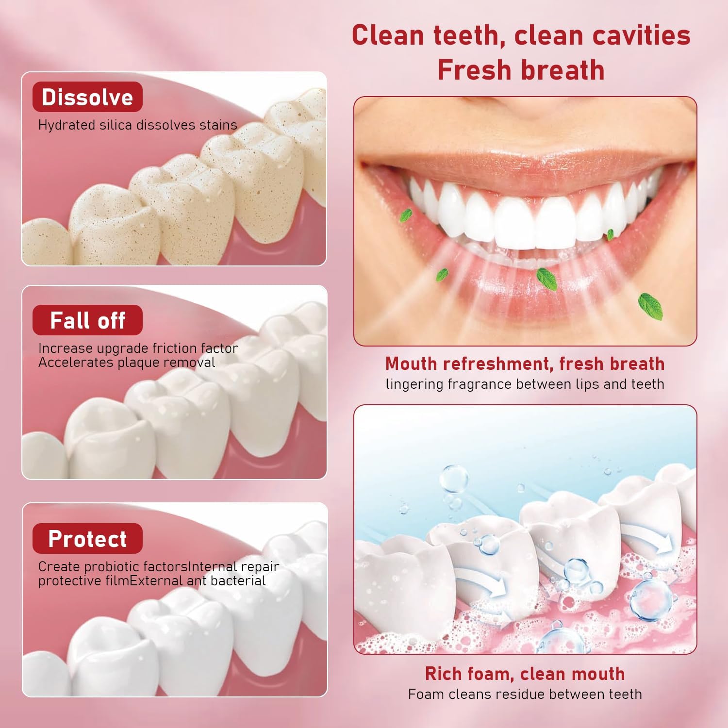 2Pcs Sp-8 Probiotics Whitening Toothpaste Upgraded, New Version Fluoride-Free & Probiotic-Infused Formula, Ultra Fresh Mint for Deep Cleaning & Long-Lasting Fresh