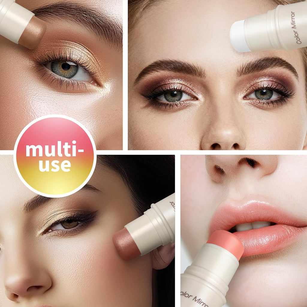 Multi-Use Makeup Stick - Blush, Lipstick, Eyeshadow & Highlighter For All Skin, Buildable Color, Long-Lasting, Lightweight, Natural Soft Finish(19 Tomato Matte), 0.158 oz