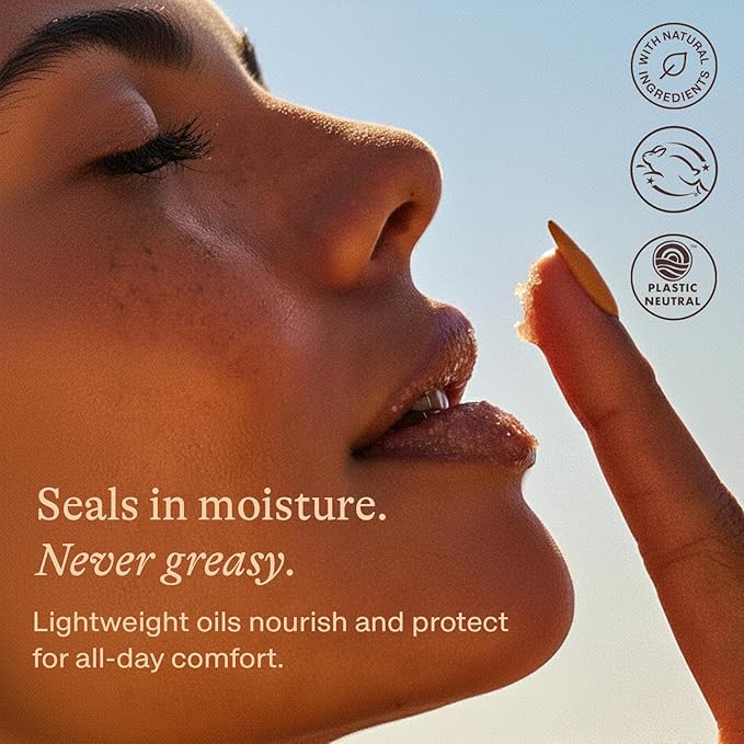 USDA Organic Lip Scrub Mint - USA Made with Natural Ingredients, Moisturizing Scrub Exfoliator for Dry Lips, Lip Sugar Scrubber Exfoliator for Smooth Lips, Small Beauty Gifts