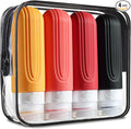 Travel Bottles for Toiletries, Tsa Approved 3oz Travel Size Containers BPA Free Leak Proof Refillable Liquid Silicone Squeezable Travel Accessories for Shampoo Conditioner Lotion (4 Pack)