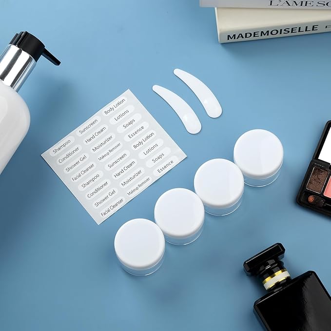 16 Pack Travel Bottles for Toiletries, Large 6oz Silicone Travel Containers jar for Toiletries, Leak Proof Refillable Liquid Shampoo And Conditioner Travel Essentials toiletry Bottles