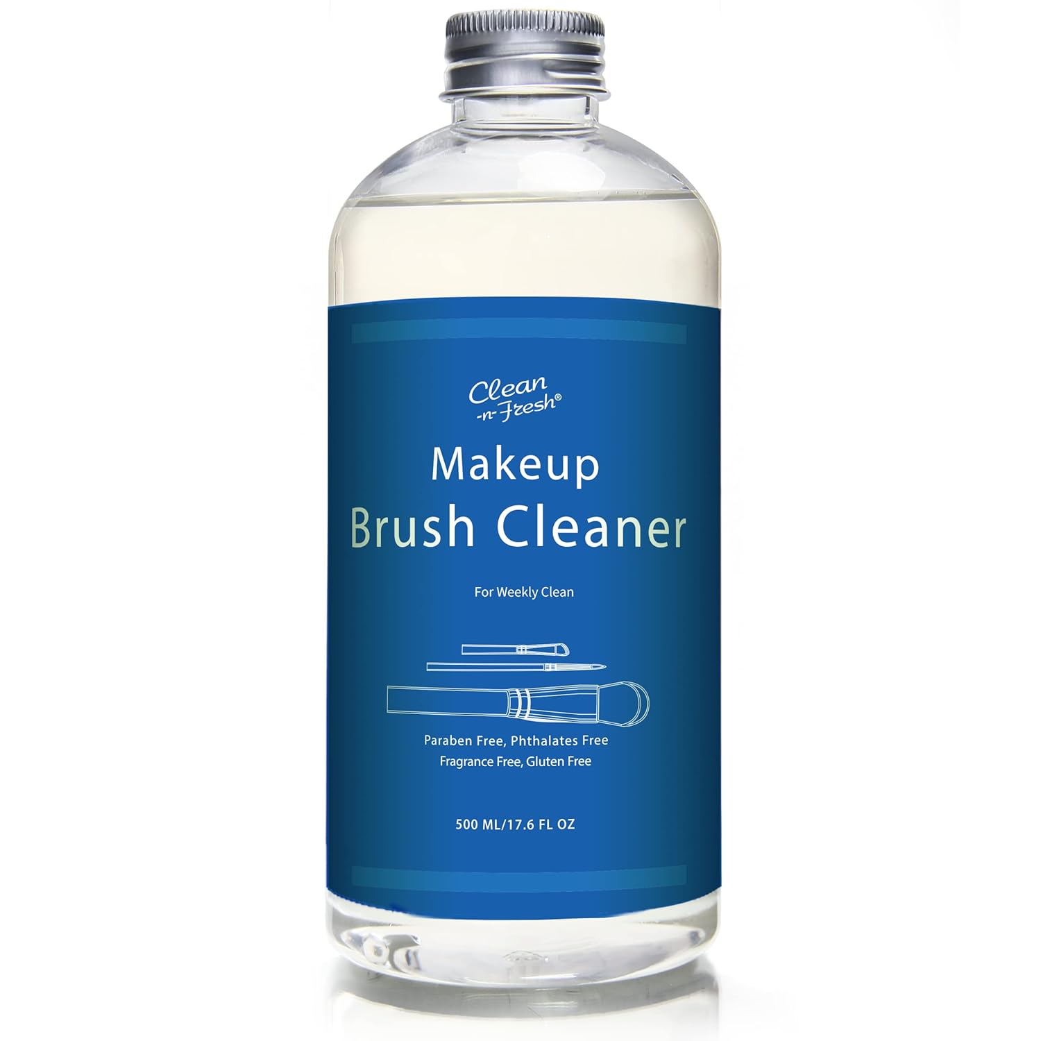 17.6 FL OZ Makeup Brush Cleaner for Brushes, Sponge and Puff,Deep Cleaning Washing Cleanser Shampoo
