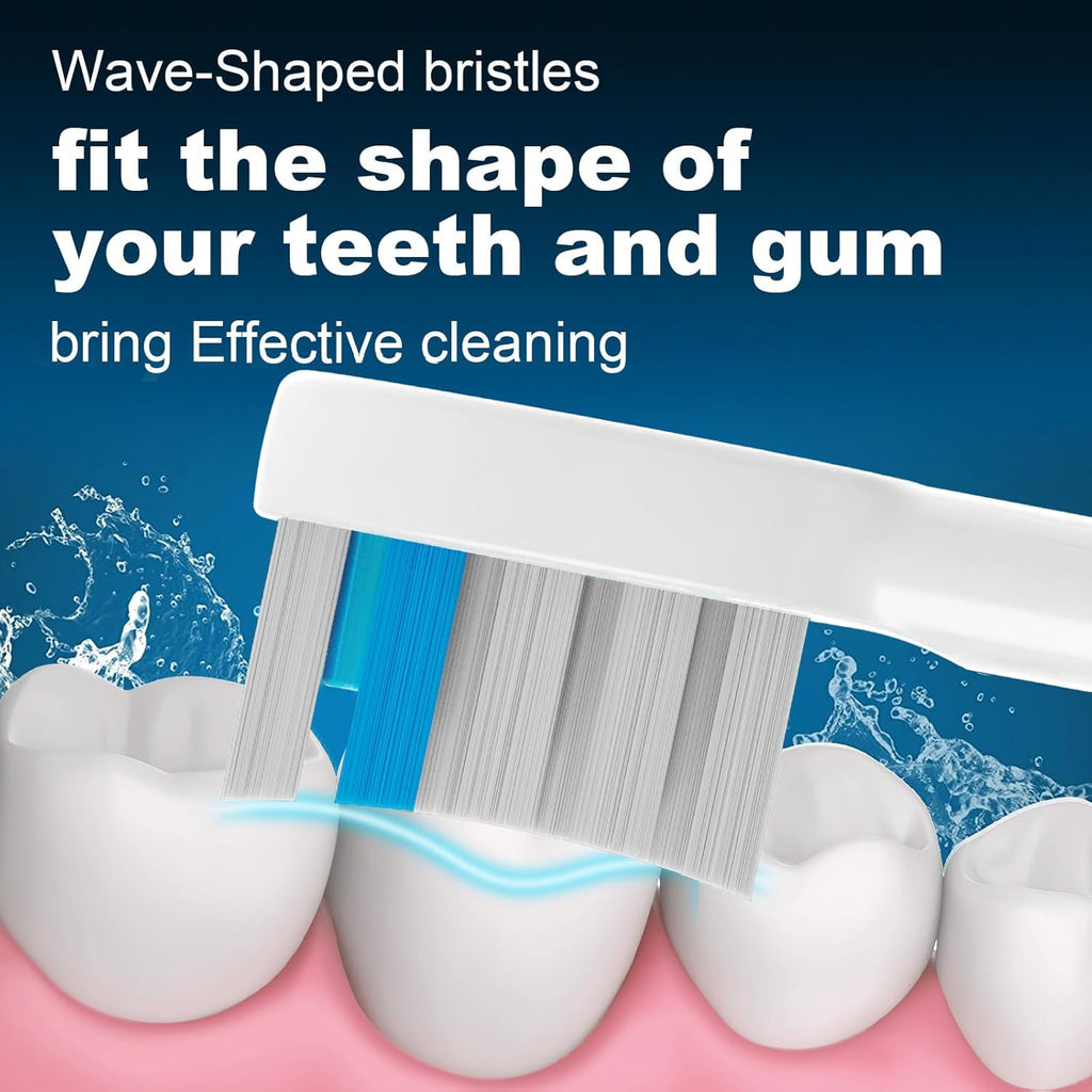 6 Pack Toothbrush Replacement Heads Compatible with WaterPik Sonic Fusion 2.0, FitMount Flossing Brush Head Fit for Water-Pic SF-01W SF-02W and 2.0 SF-03 SF-04