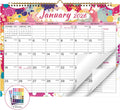 2026 Calendar, Wall Calendar 2026-2027, 18 Month Calendar January 2026 - June 2027, 14.8" X 11.5", Calendar with Twin-Wire Binding, Hanging Hook and Julian Dates (Multi Colorful)
