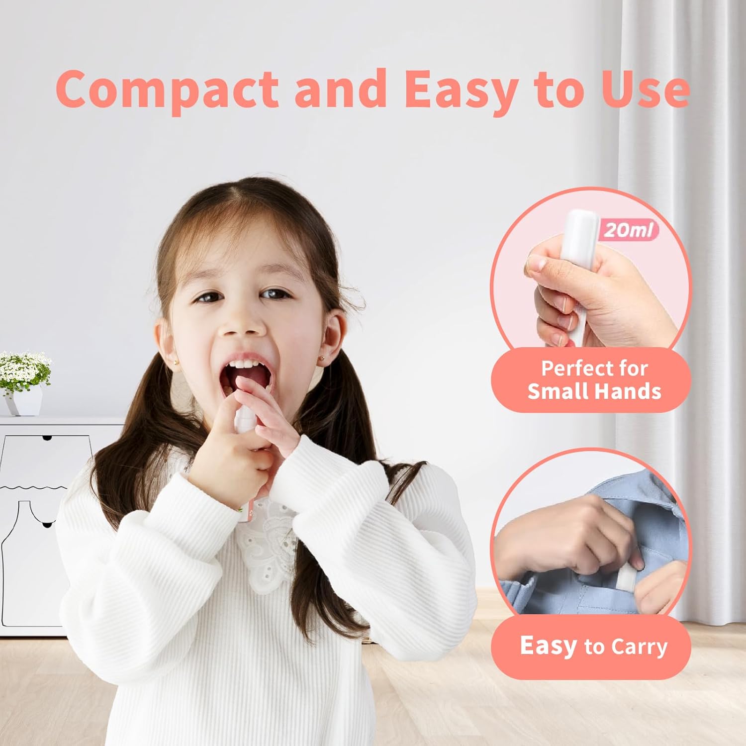 Mouth Spray for Kids Toddler Toothpaste Helper Fluoride Free Baby Toothpaste Cavity Protection Oral Care with Natural P113+ Antibacterial Peptide for Newborns to Age 12 (Watermelon)