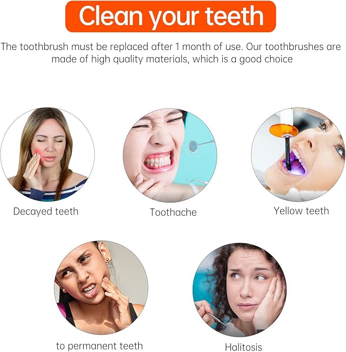 20pcs Toothbrushes Small Head Natural Bristles Lightweight Travel Oral Care for Adults Eco-Friendly Black White