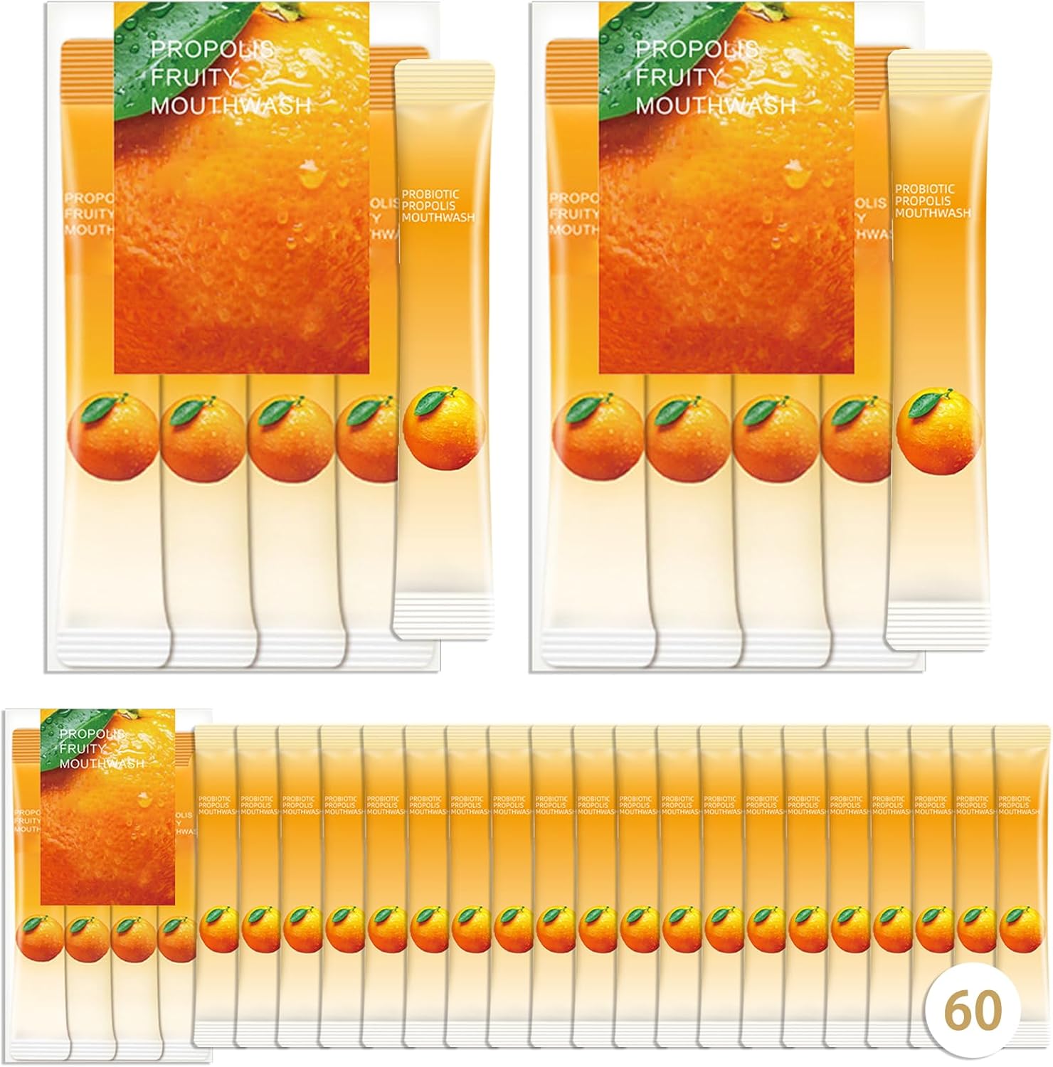 60PCS Travel Size Mouthwash,Portable Mini Mouthwash,Long-Lasting Freshness Travel Mouth Wash for Oral Care A20