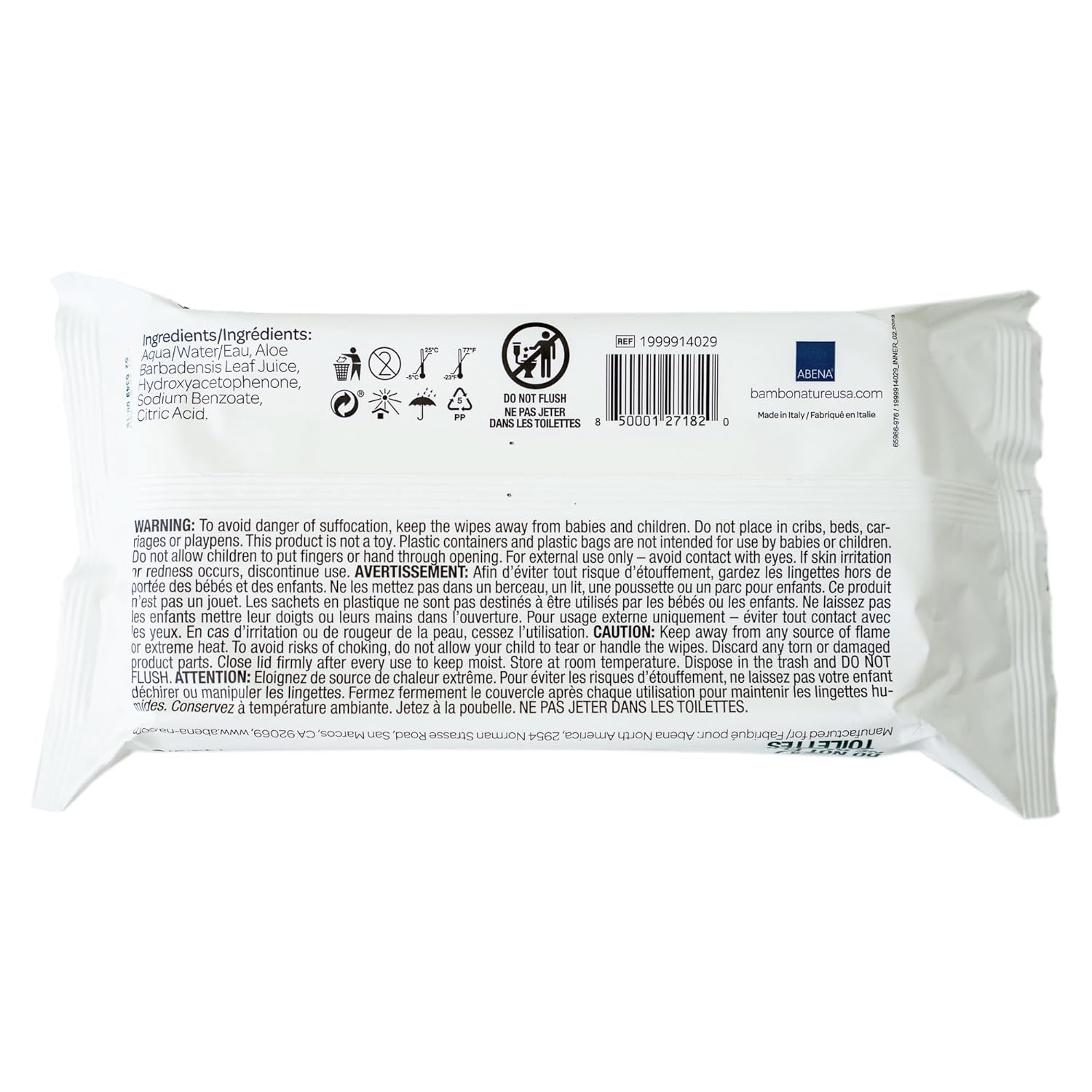 Bambo Nature USDA Certified Biobased Baby Wipes 64 Count