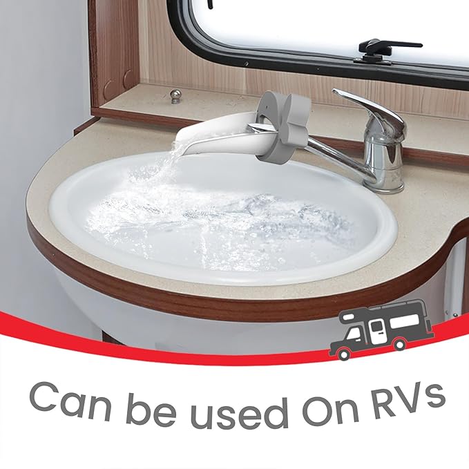 (2 Pack) Faucet Extender for Kitchen and Bathtub Sink, Universal Sink Handle Extenders, Fun Hand-Washing for Babies, Toddlers and Kids (Gray)