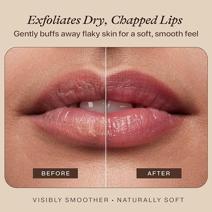 USDA Organic Lip Scrub Mint - USA Made with Natural Ingredients, Stocking Stuffers for Men & Wife, Sugar Scrubber Exfoliator for Dry Lips, Best Cheap Beauty Stocking Stuffers for Women & Teen Girls