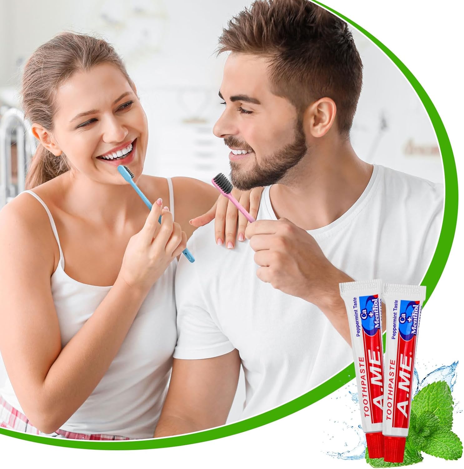 Travel Size Toothpaste Bulk, Disposable Small Portable Toothpaste, Travel Pocket Size for Vacation Hotel, Shelter/Homeless/Nursing Home/Charity Mini 0.35 oz (Pack of 100)