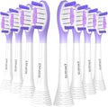 10 Pcs Replacement Toothbrush Heads for Philips Sonicare Electric Toothbrush ProtectiveClean 4100/5100/6100, DiamondClean 9300/9500, ExpertClean 7500, FlexCare, 2/3 Series, C3 G3 W3, Click-On
