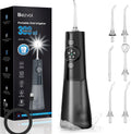 Water Flosser Teeth Pick: 300ML & LED Display 5 Modes Rechargeable Dental Flossers for Braces,Sensitive Gums, Portable Flossing for Teeth Cleaning, IPX7 Waterproof Cordless for Home Travel Use