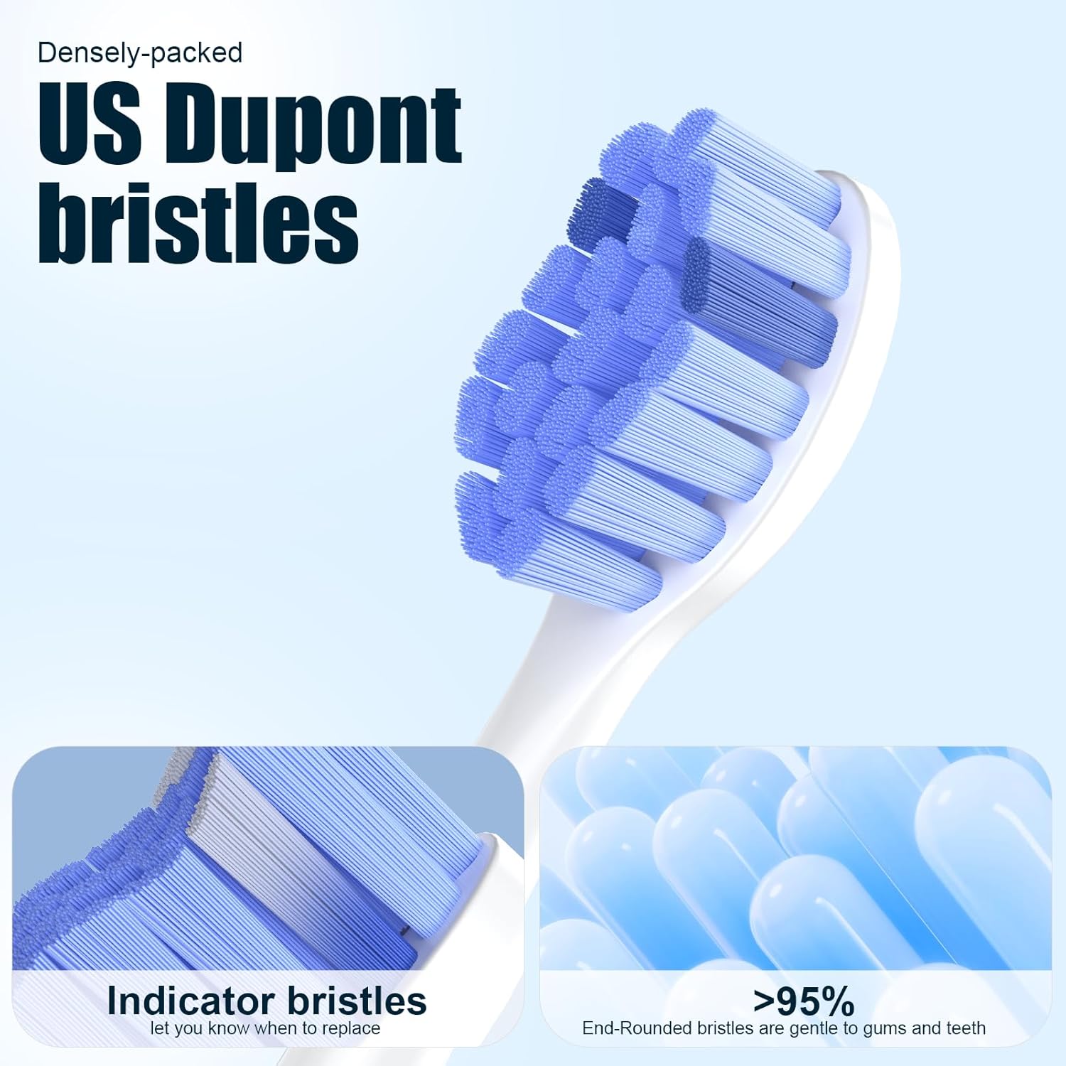 Toptheway Extra Soft Replacement Toothbrush Heads Compatible with Philips Sonicare Optimal Gum Care for Sensitive Teeth G2 C2 C1 4100 Snap-on, 4 Pack