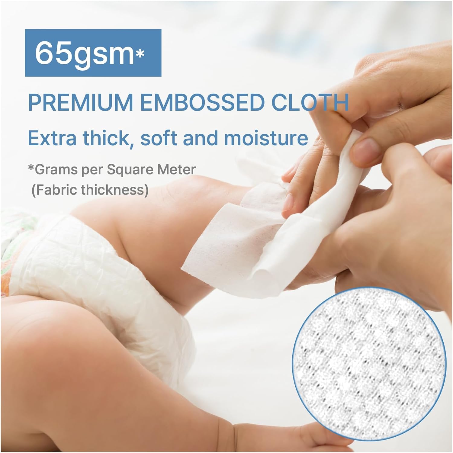 BEBESUP-Korea’s #1 Sensitive Baby Wipes -Hypoallergenic Water-based Unscented Alcohol-Free Extra-Thick Ｏrganic Superfood Extracts Plant- Based for sensitive skin Flip-Top (1 Pack)