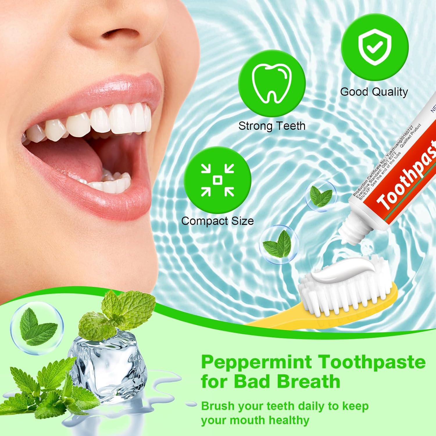 HOFASON 30 Tubes Bulk Travel Size Toothpaste 0.18 oz, Extra Small 2.28x0.78 inches Disposable Travel Size Bulk Mini Toothpaste Peppermint for Bad Breath, Guests, Homeless, Hotel, Charity Toiletries