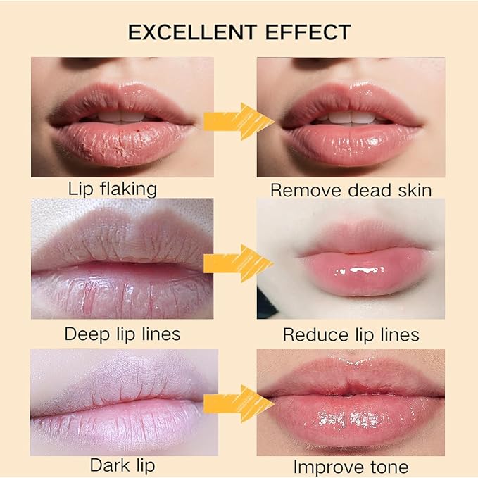 Natural Turmeric Scrub & Lip Balm for Dark Lips Set, Exfoliator to Nourish Lip, for Dry, Chapped, Dull, Dark Lips, Reduce Fine Lines