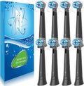 8 Pack Replacement Heads Compatible with Oral B iO Toothbrushes, Brush Heads for Oral-B iO 2/3/4/5/6/7/8/9/10/7G Series, with Covers, Black